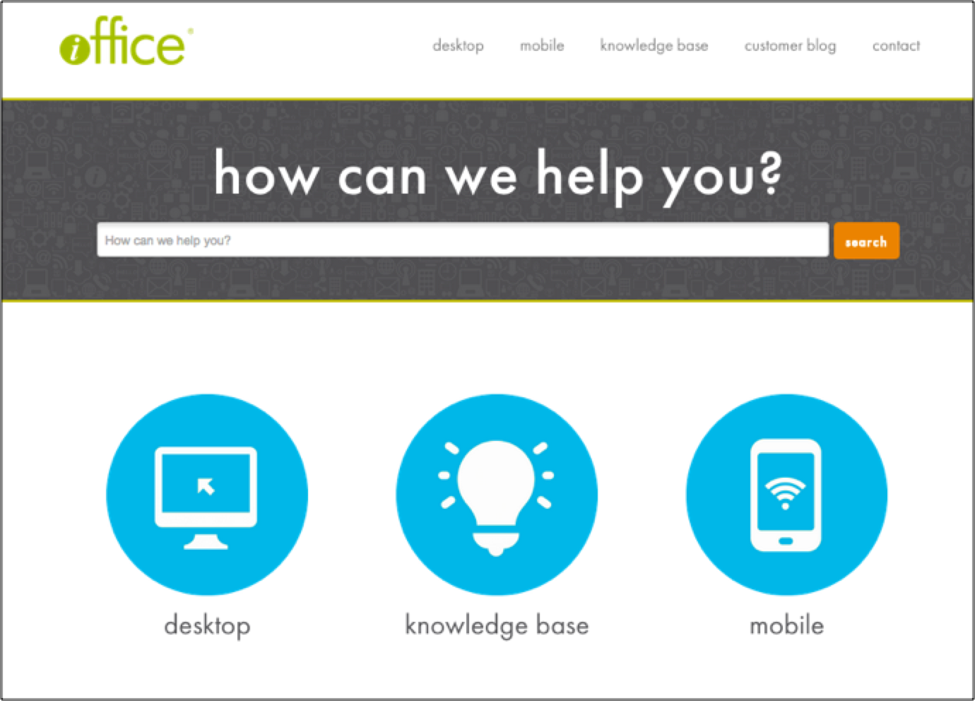 iOffice Customer Portal Home Page