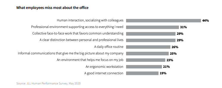 what employees miss about the office