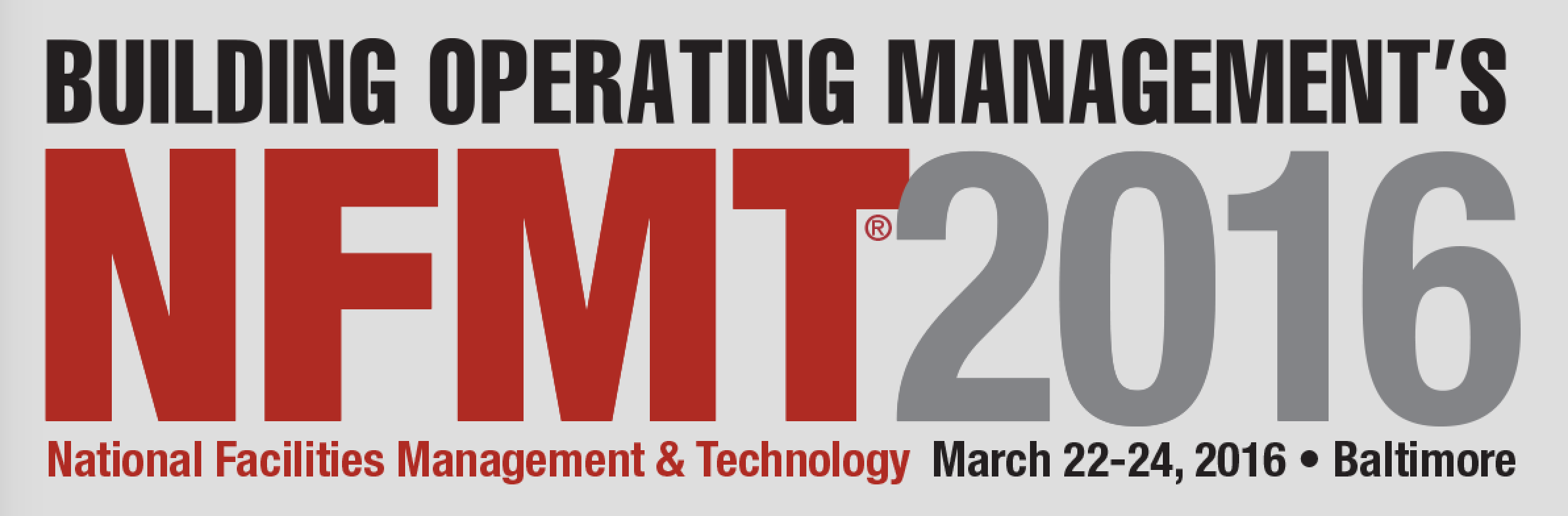 NFMT Building Operation Management conference 2016