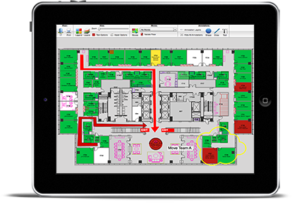 iOffice's space management software tablet app